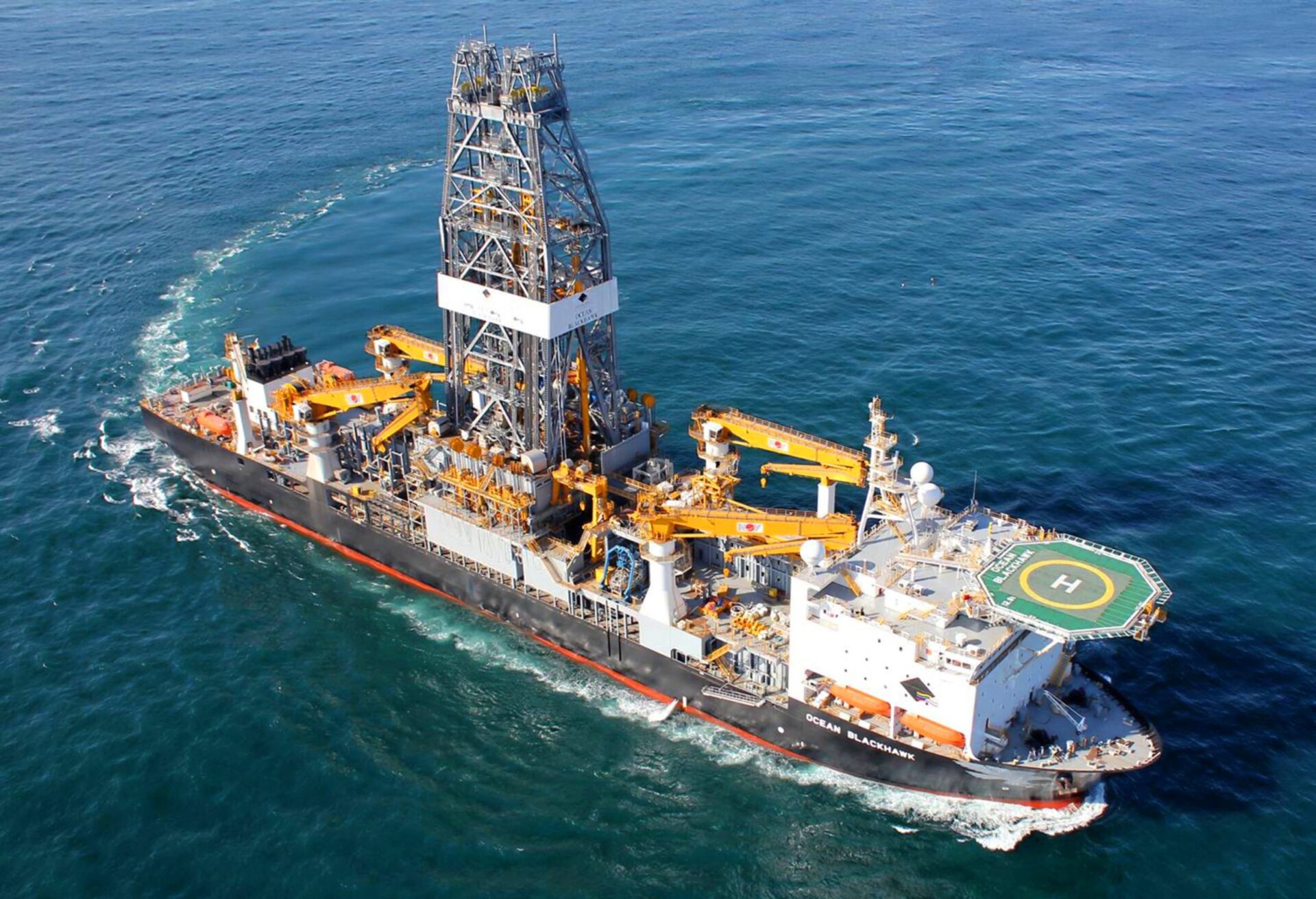 Ocean Blackhawk drill ship at sea